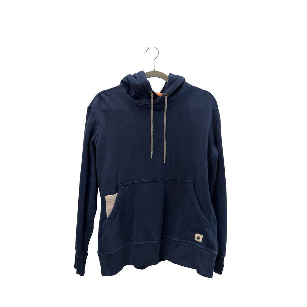 Stio Womens Turpin Pullover Hoodie Navy Blue Organic Cotton L FW22ABMT1